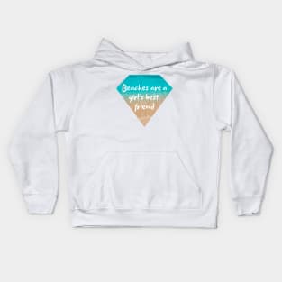 Beaches are a girl's best friend Kids Hoodie